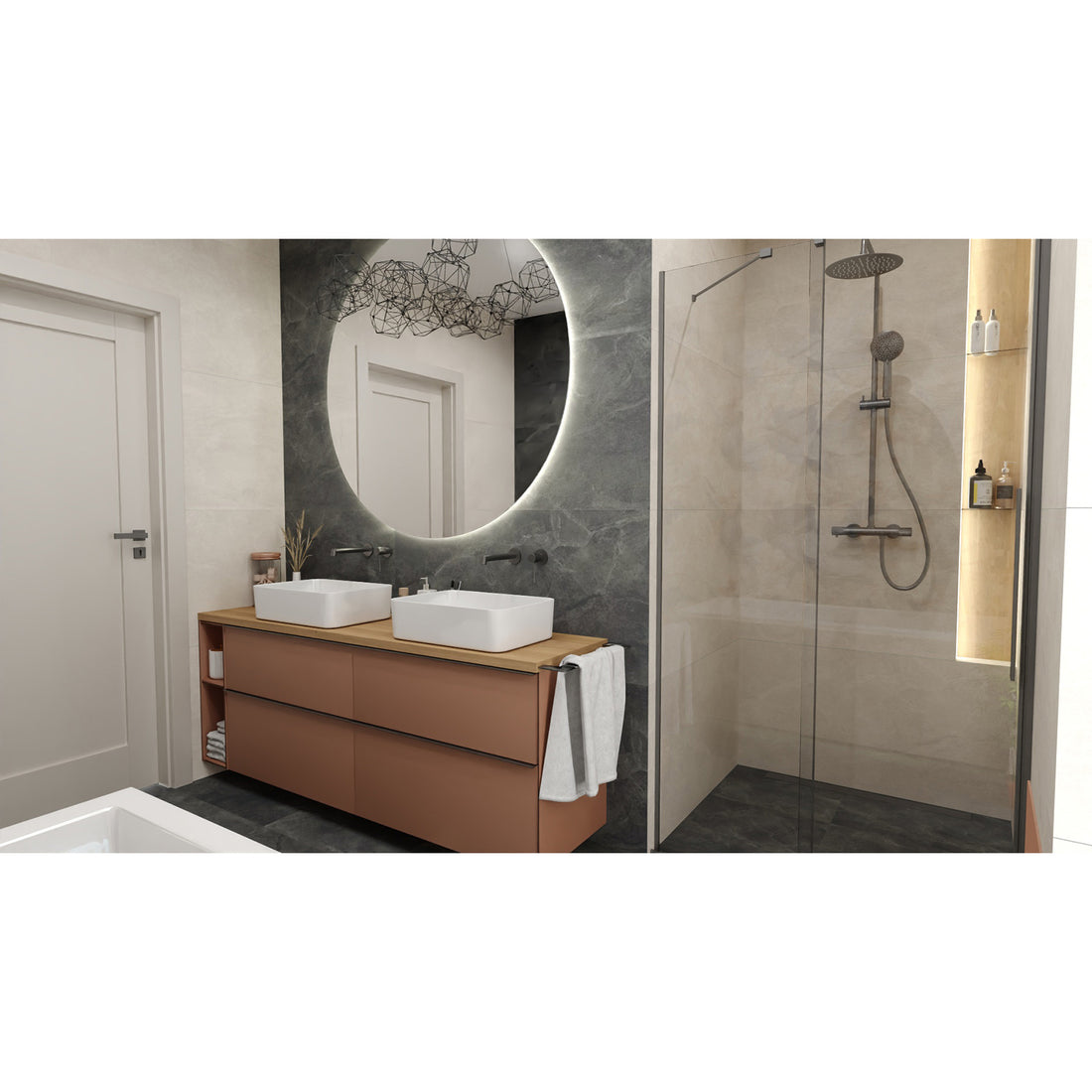 Graphite Grey Steinoptik Fliese 60x120 cm Matt – Rektifiziertes Feinsteinzeug