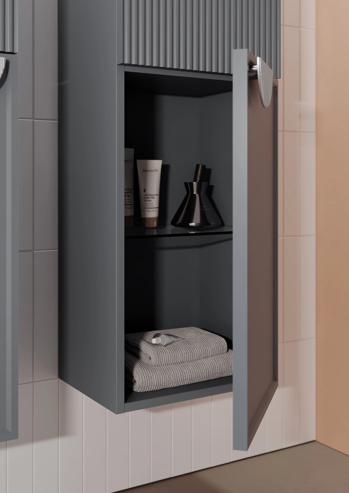 Molino Badmöbel Set – Marmorplatte, Keramik-Waschtisch & LED-Spiegel | 80–160 cm