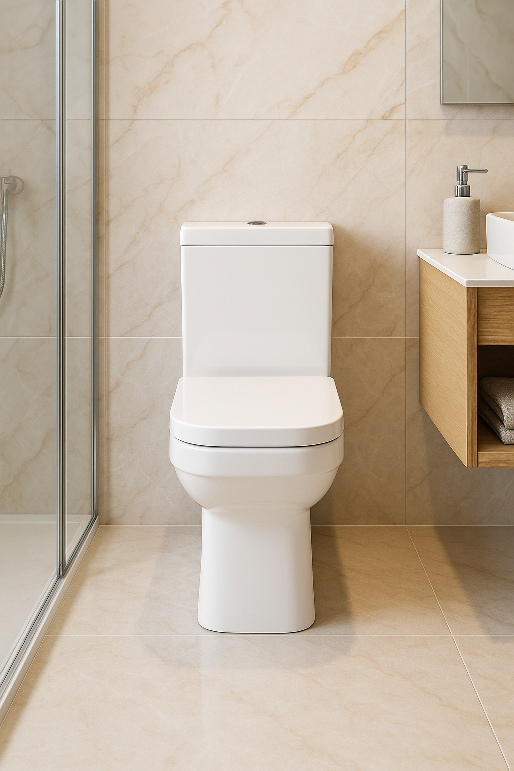 Stand-WC Noura – Wandnahes Design, Komfort & Eleganz