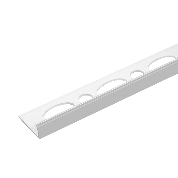 Winkelabschlussprofil PVC Weiss – Fliesenabschluss & Belagtrennung – 2500 mm