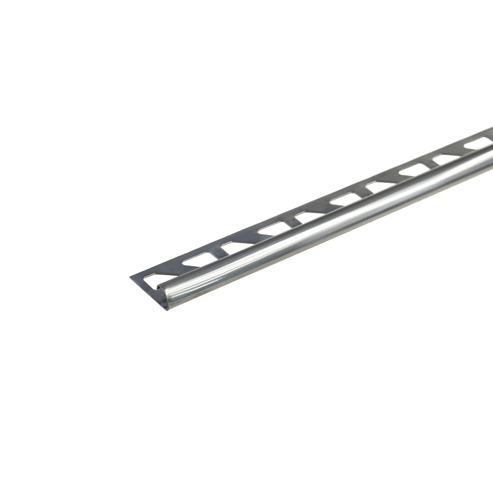 Roundprofil Edelstahl – Rundes Fliesenabschlussprofil – 2500 mm (Außenecke)