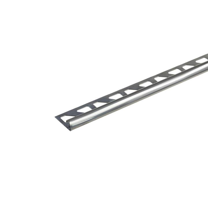Roundprofil Edelstahl – Rundes Fliesenabschlussprofil – 2500 mm (Außenecke)