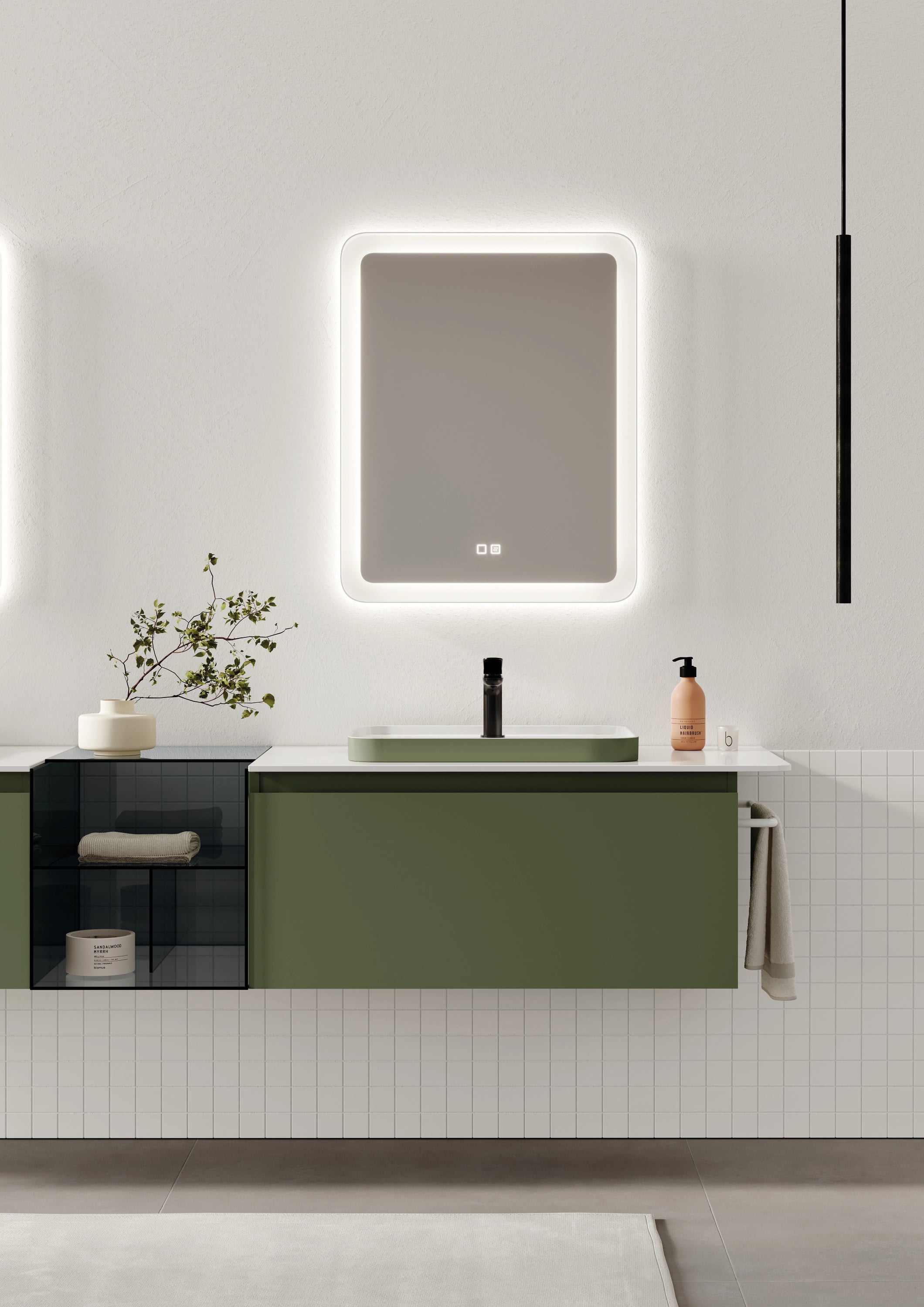 Vico Badmöbel Set 80–240 cm – Design-Waschtisch mit LED-Spiegel