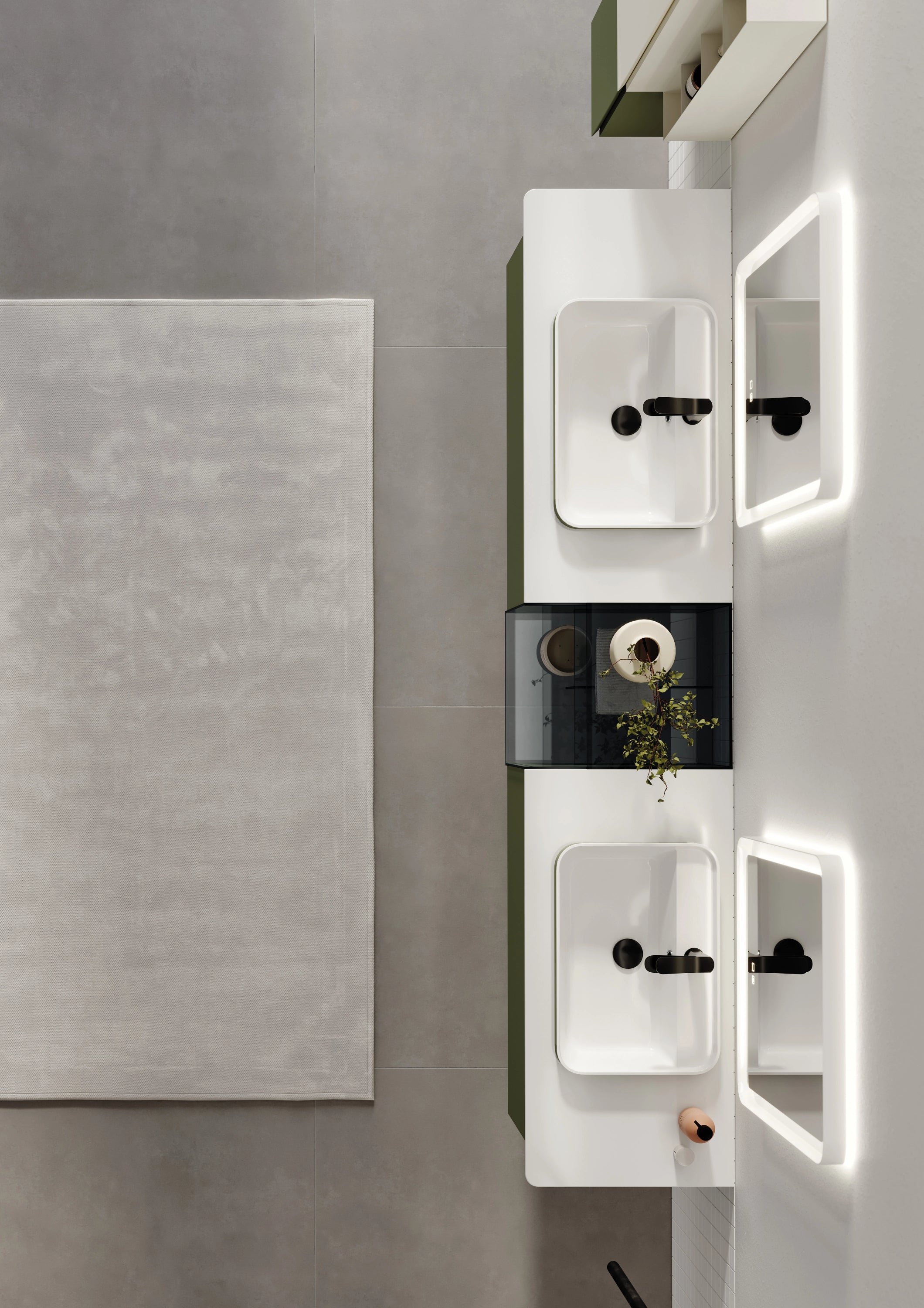 Vico Badmöbel Set 80–240 cm – Design-Waschtisch mit LED-Spiegel