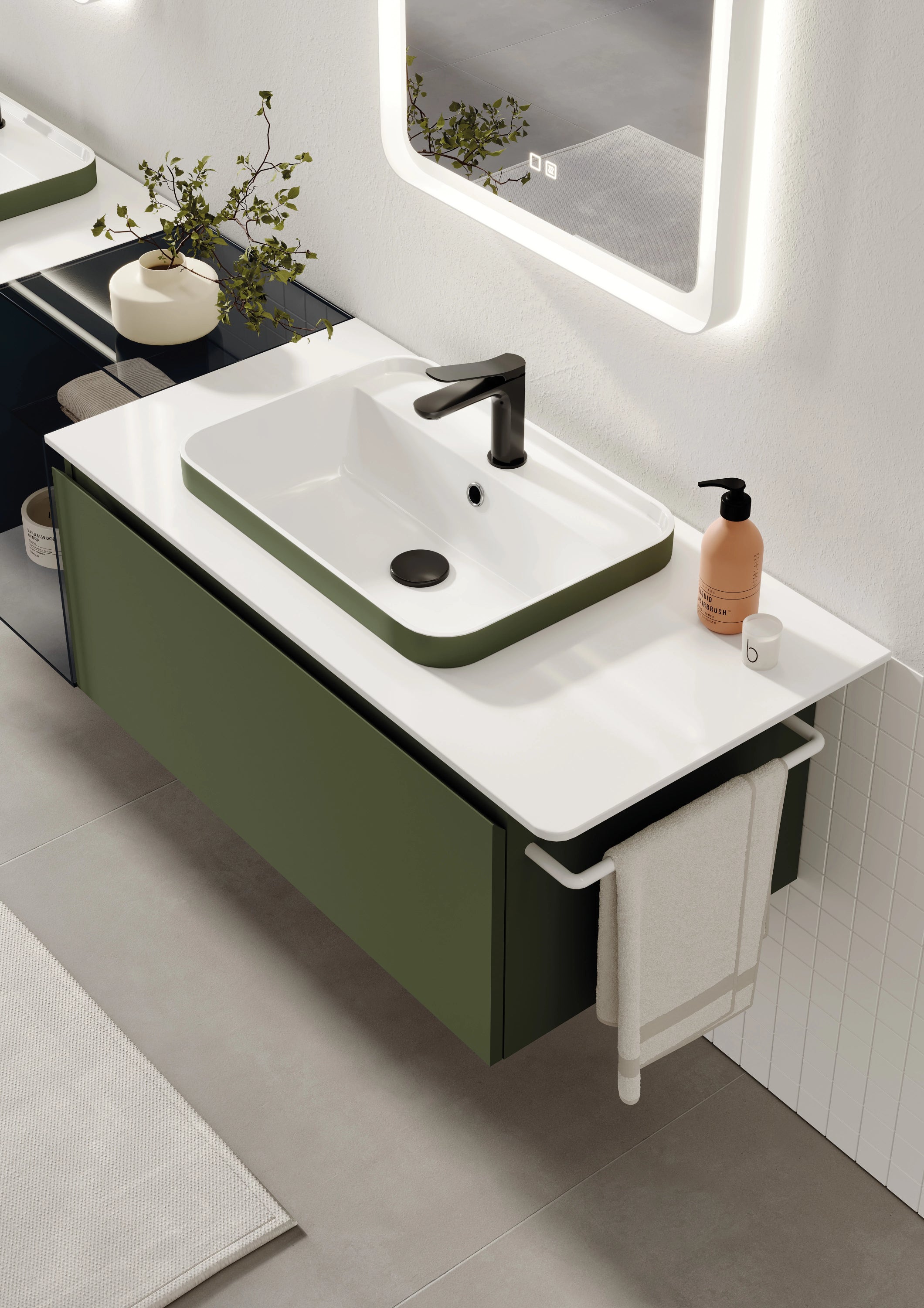 Vico Badmöbel Set 80–240 cm – Design-Waschtisch mit LED-Spiegel