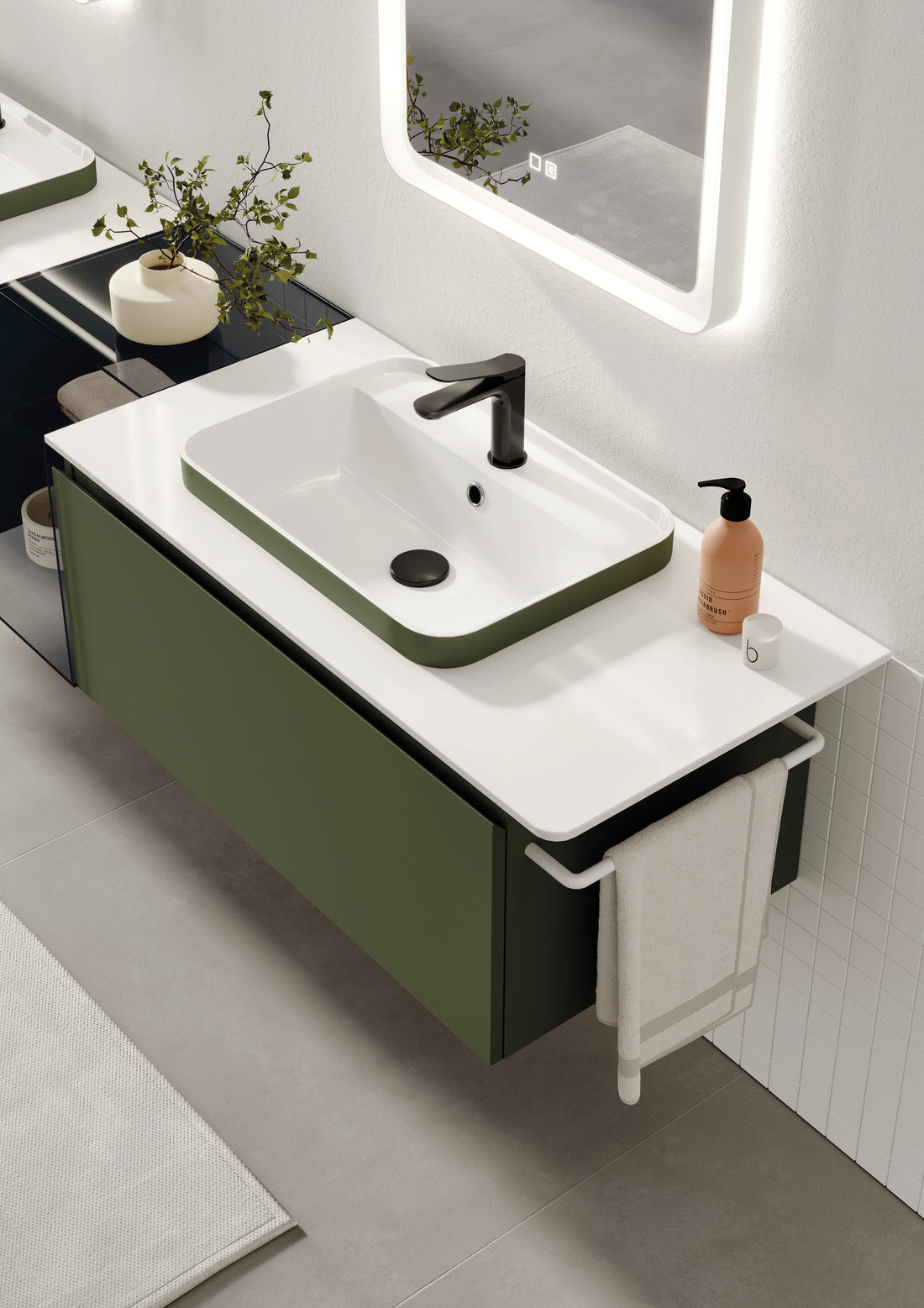 Vico Badmöbel Set 80–240 cm – Design-Waschtisch mit LED-Spiegel