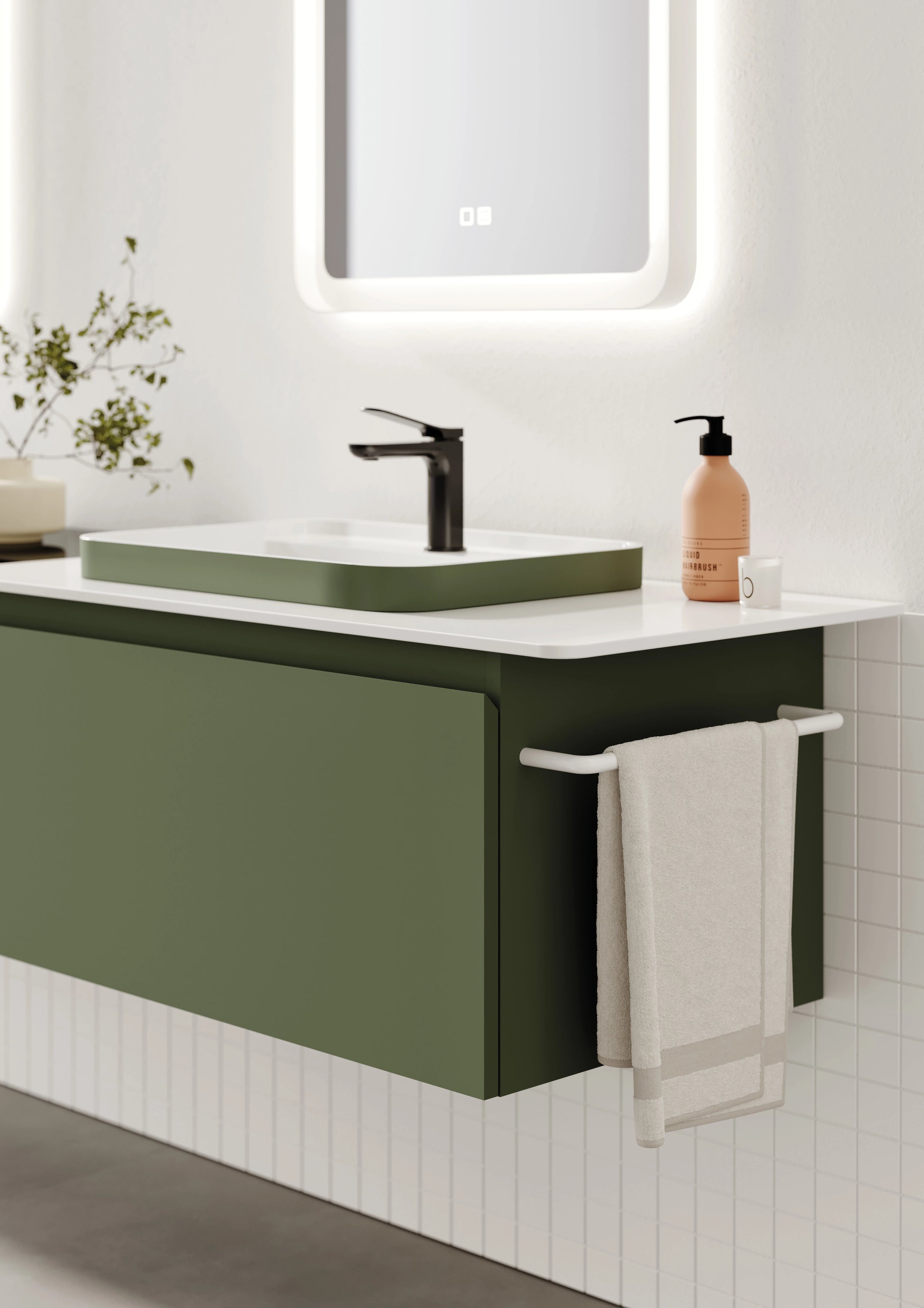 Vico Badmöbel Set 80–240 cm – Design-Waschtisch mit LED-Spiegel