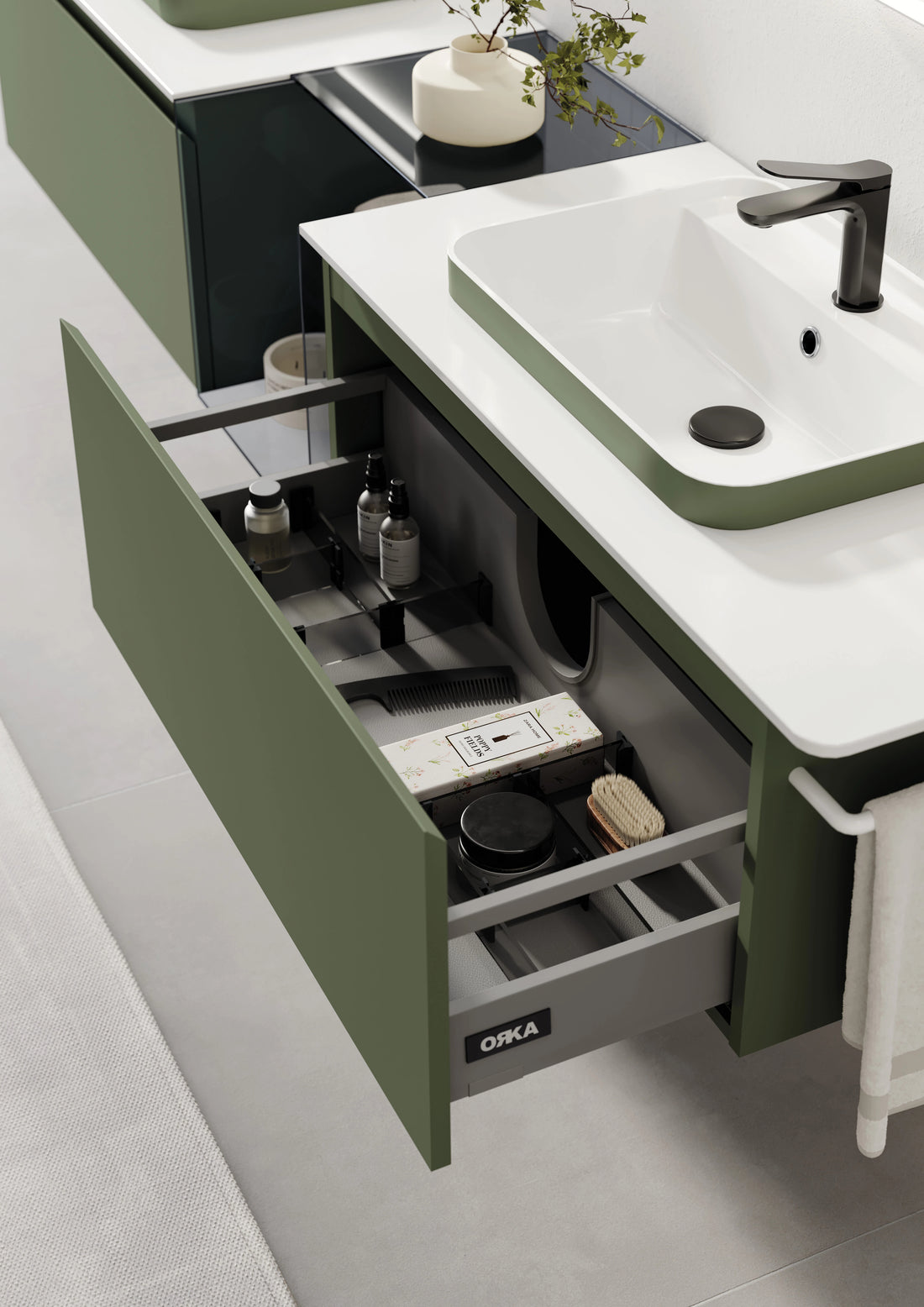 Vico Badmöbel Set 80–240 cm – Design-Waschtisch mit LED-Spiegel