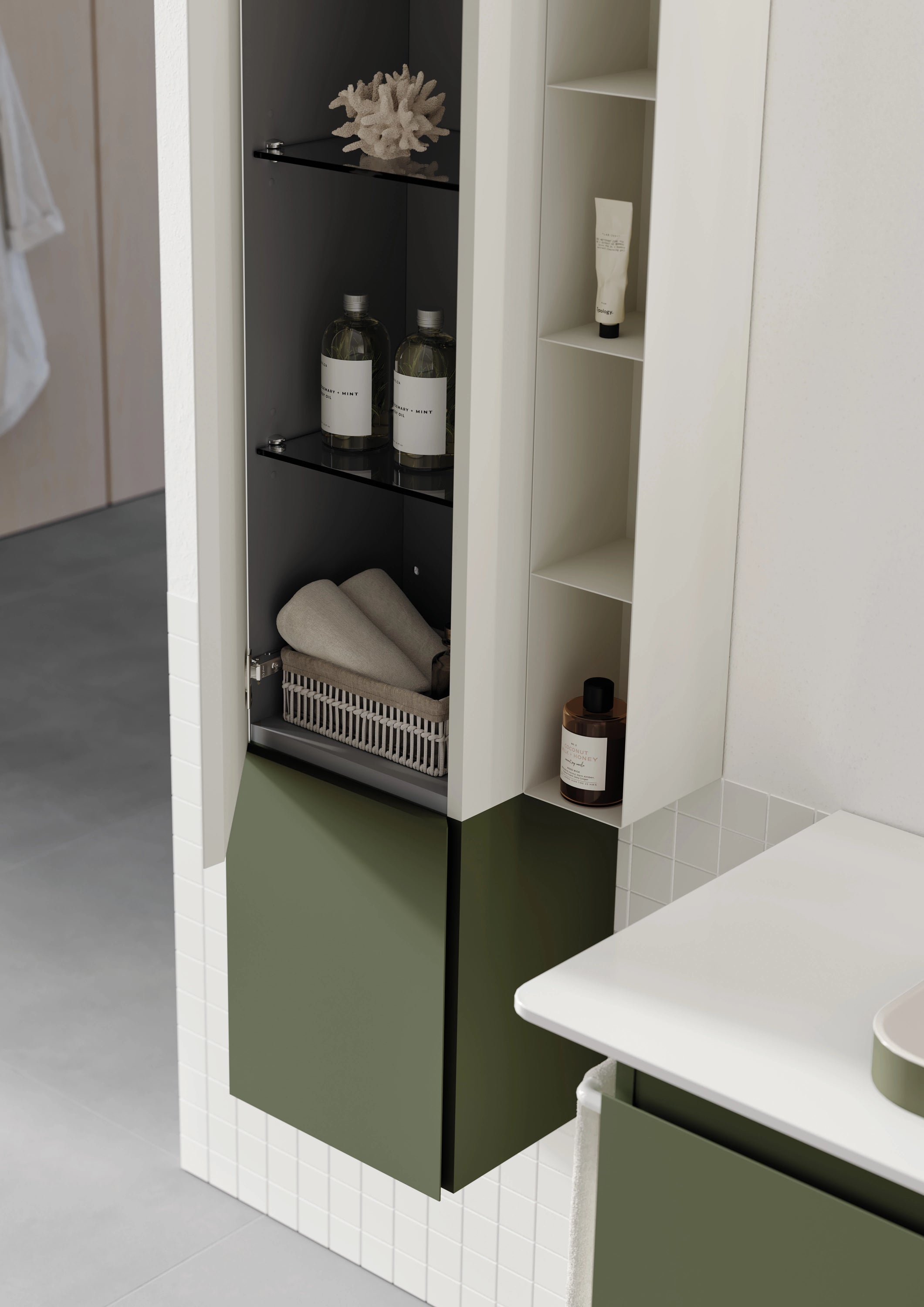 Vico Badmöbel Set 80–240 cm – Design-Waschtisch mit LED-Spiegel