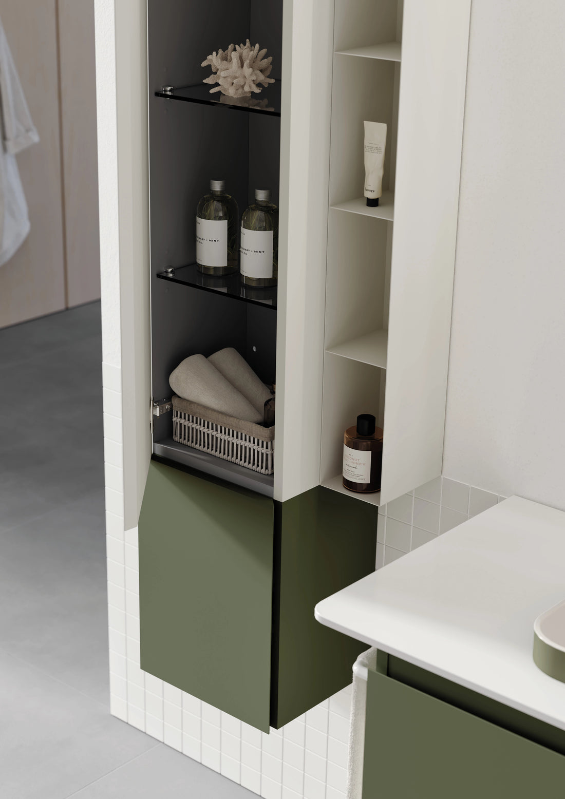 Vico Badmöbel Set 80–240 cm – Design-Waschtisch mit LED-Spiegel