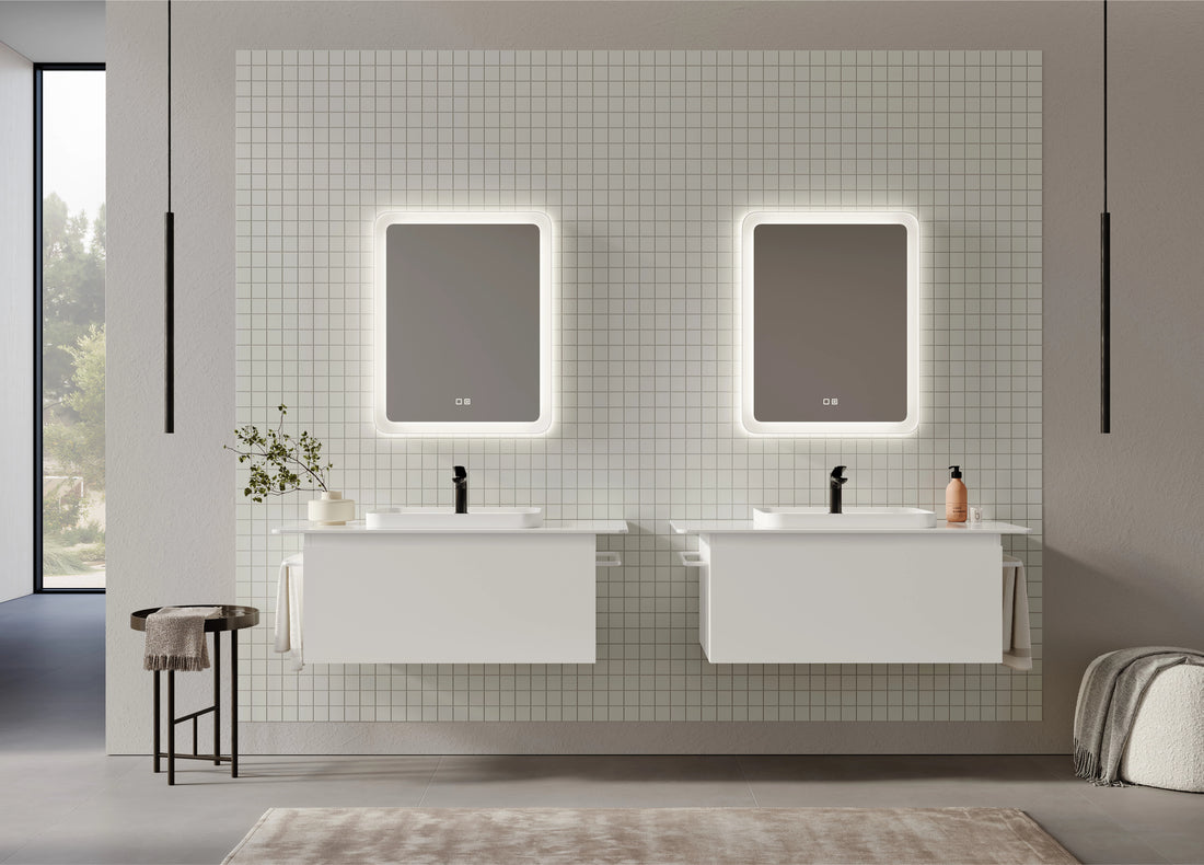 Vico Badmöbel Set 80–240 cm – Design-Waschtisch mit LED-Spiegel