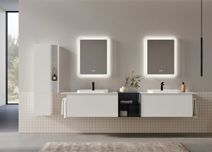 Vico Badmöbel Set 80–240 cm – Design-Waschtisch mit LED-Spiegel