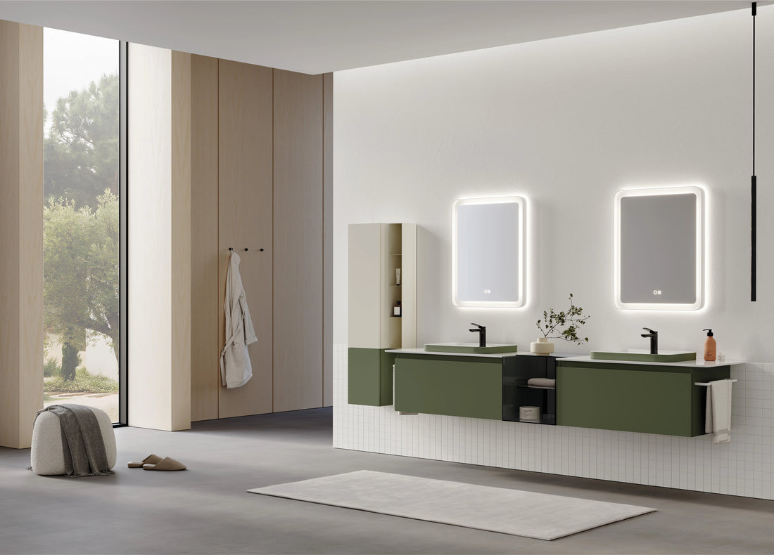 Vico Badmöbel Set 80–240 cm – Design-Waschtisch mit LED-Spiegel