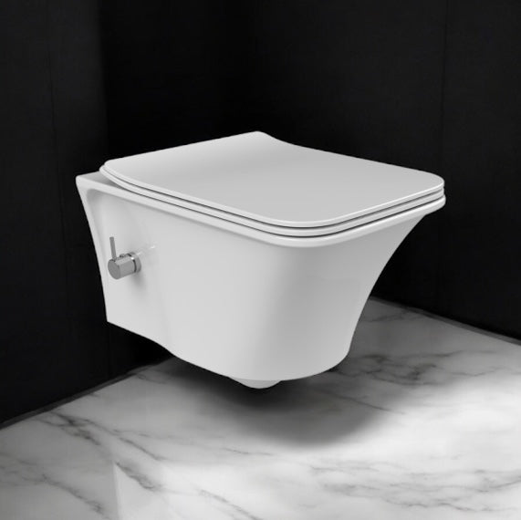 Wand-WC Ibiza Rimless mit integriertem Bidetanschluss (Kalt- & Warmwasser)