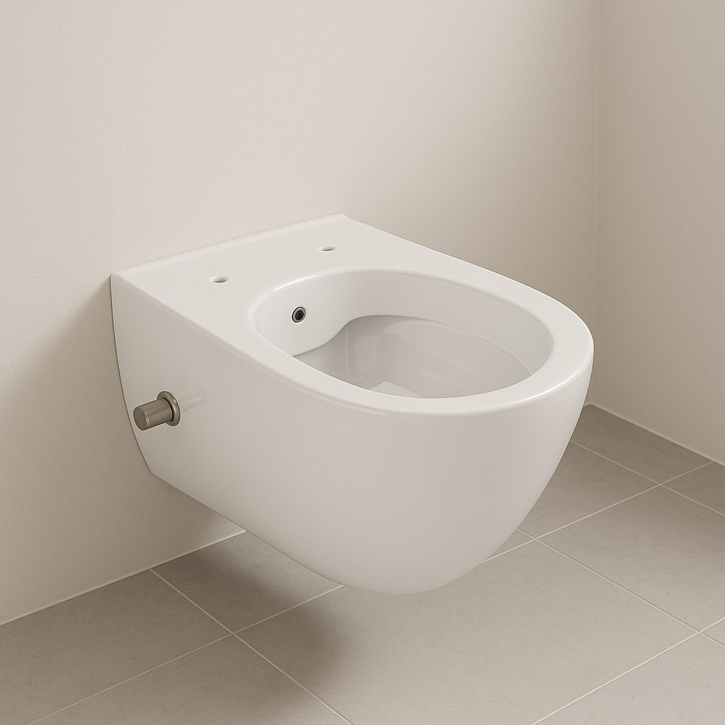 Wand-WC City Rimless mit integriertem Bidetanschluss (Kalt- & Warmwasser)